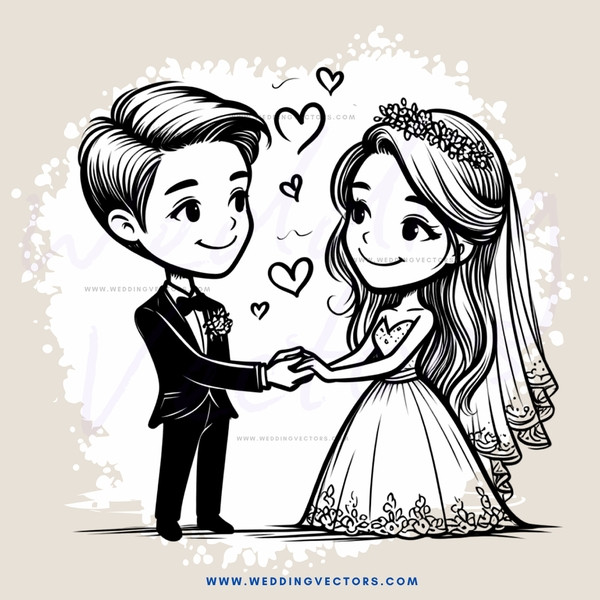 a bride and groom shake hands