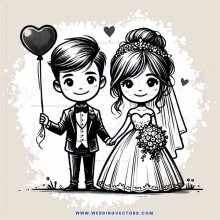 a bride and groom holding hands