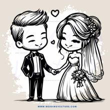 wedding day smiling couple in black and white image