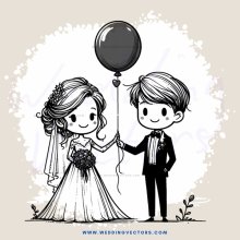 wedding bells and balloon