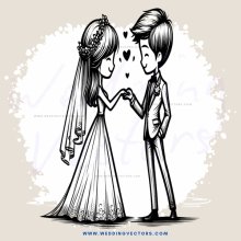 the couple exchanging rings