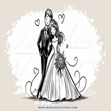 couple posing for wedding picture