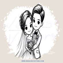 bride and groom hugging each other