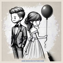 boy and girl with balloon