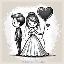 a bride and groom at their wedding