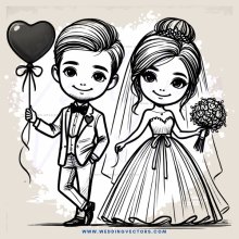 a man and woman holding hearts