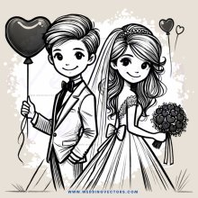 the groom & bride on their wedding day