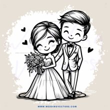 a couple in black and white
