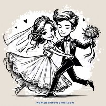 newlywed couple dancing their first dance