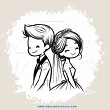 a cartoon illustration of a couple walking together