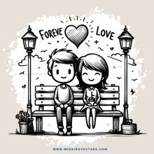 forever love couple on bench picture