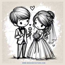 a young couple exchanging flowers and holding love hearts
