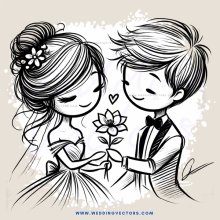 two people holding a flower