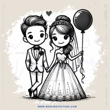 wedding guests and balloon