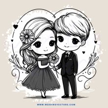a boy and girl standing together