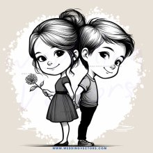 two kids facing each other