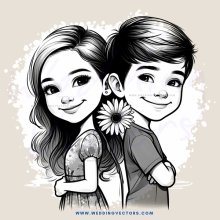 two girls holding flowers and smiling
