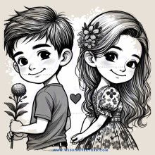 boy and girl cartoon picture