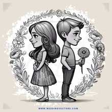a couple with a flower