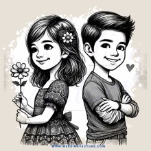 boy and girl smiling together