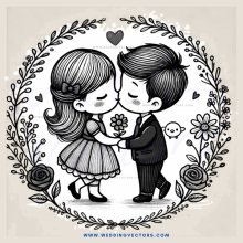 kissing couple portrait frame