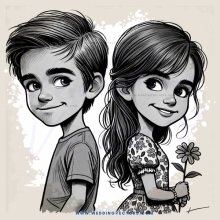 the boy and girl both smile