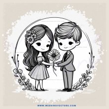 a young couple sharing a flower