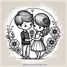a boy and girl posing together