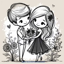 two people holding flowers