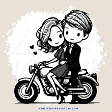 lovers on a motorcycle