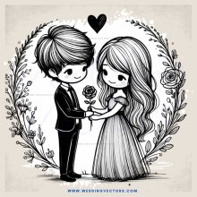 two people holding flowers in front of flowers