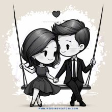 two people on swings holding hands