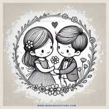 young couple kissing in picture frame