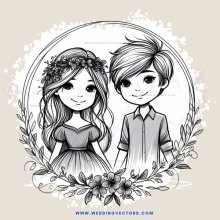 two kids holding flowers