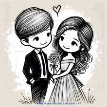 a young couple standing close together