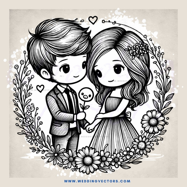 a couple in wedding attire