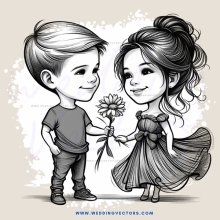 boy and girl standing together