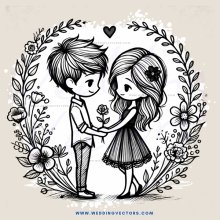 a boy and girl hugging