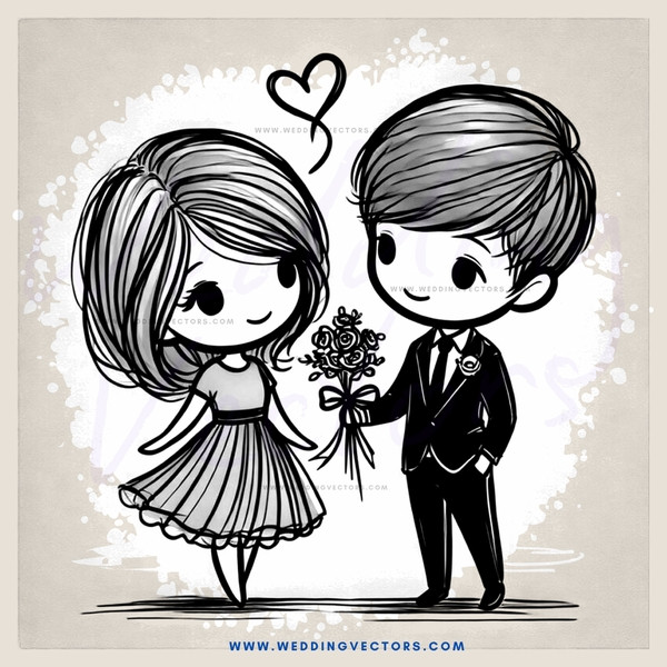 a man and woman sharing flowers