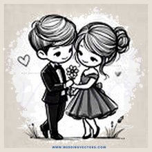 two people holding flowers and posing for a picture
