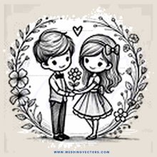 a couple posing for picture with flowers in the background