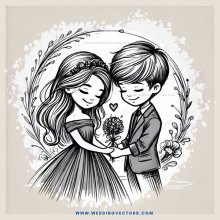a young couple exchanging vows