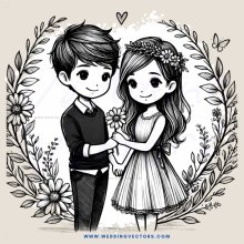 a young couple holding hands and smiling