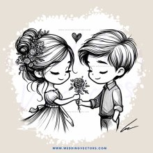 a couple sharing a rose