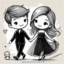 boy and girl holding hands