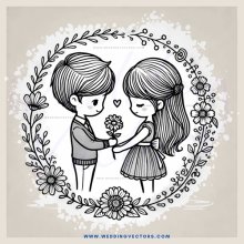 a boy and girl holding hands