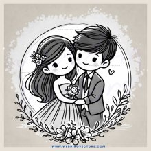 a couple holding hands and flowers