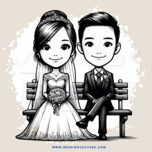 a couple sitting on a bench, both smiling