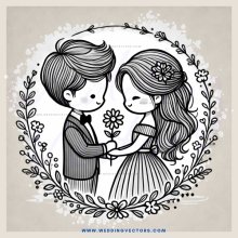 a cartoon drawing of two people embracing