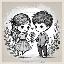 kids holding flower and handling each other